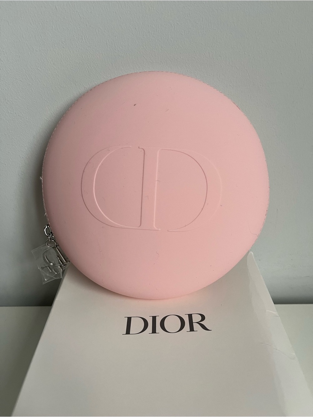 Dior Pink Round Logo Pouch